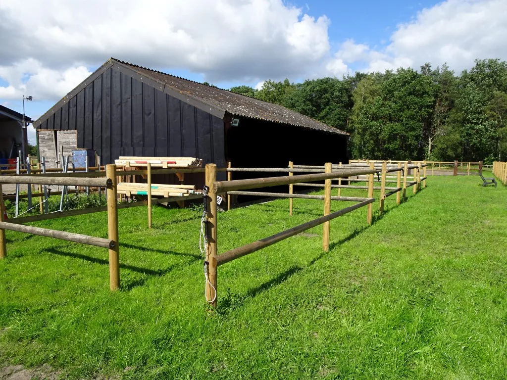 Bezoekerspaddocks bij De Vlaemsche Hoeve